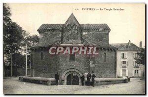 Old Postcard Poitiers Temple Saint John