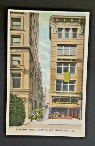 Mint Vintage San Francisco California Josephs Florists Storefront View Postcard