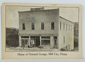 Mill City Pa Home of Oriental Grange D.C. Vosburg & Bro. Susquehanna Postcard N3