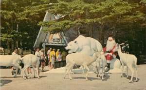 Postcard New Hampshire Jefferson Santa's Blacksmith 1950s amusement 22-14042
