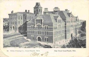 High School Grand Rapids Michigan 1906 postcard