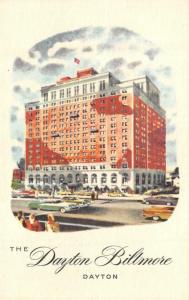 OH, Ohio  THE DAYTON BILTMORE HOTEL  Artist's Rendition c1950's Linen Postcard
