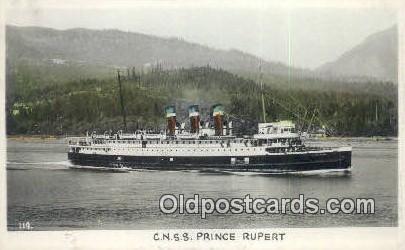 CNSS Prince Rupert Steam Ship Writing on back close to perfect