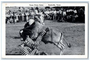 1951 Texas Prison Show Rodeo Huntsville Texas TX Vintage Antique Posted Postcard 