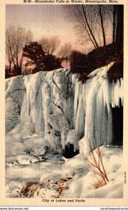 MInnesota Minneapolis Minnehaha Falls In Winter Curteich