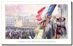 Old Postcard Proclamation of the Republic September 4, 1870