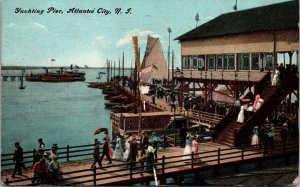 Postcard Yachting Pier in Atlantic, New Jersey