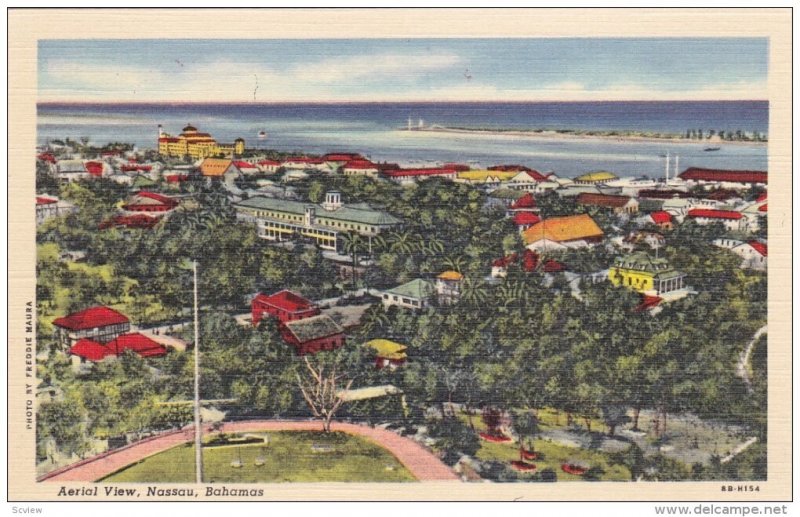 Aerial View, Nassau, Bahamas, 1930-40s