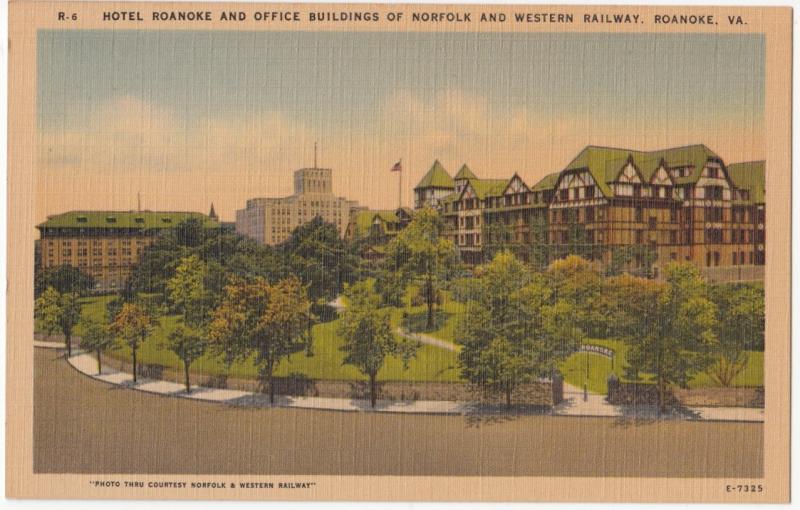 HOTEL ROANOKE AND OFFICE BUILDINGS OF NORFOLK AND WESTERN RAILWAY, ROANOKE, VA,