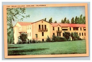 Vintage 1940's Postcard Mills Women's College Campus Oakland California