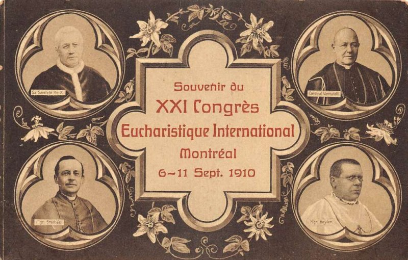 1910 Montreal Canada Eucharistic Congress Religious Vintage Postcard AA66231