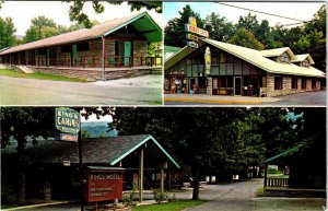 Gatlinburg, TN Tennessee  KING'S MOTEL/Cabins & CAFE~Otha King ROADSIDE Postcard