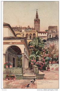 Jardines del Alcazar y Pabellon de Carlos V , SEVILLA , Spain ,  PU-1909