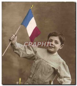 Old Postcard Fun Children Flag