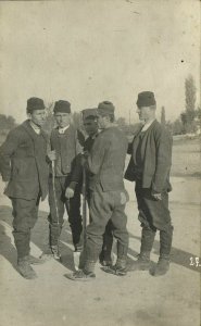 macedonia, Five Serbian Patriots (1921) RPPC Postcard