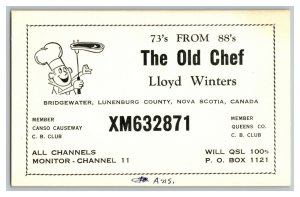 QSL Radio Card From Bridgewater Lunenburg County Nova Scotia Canada XM632871 