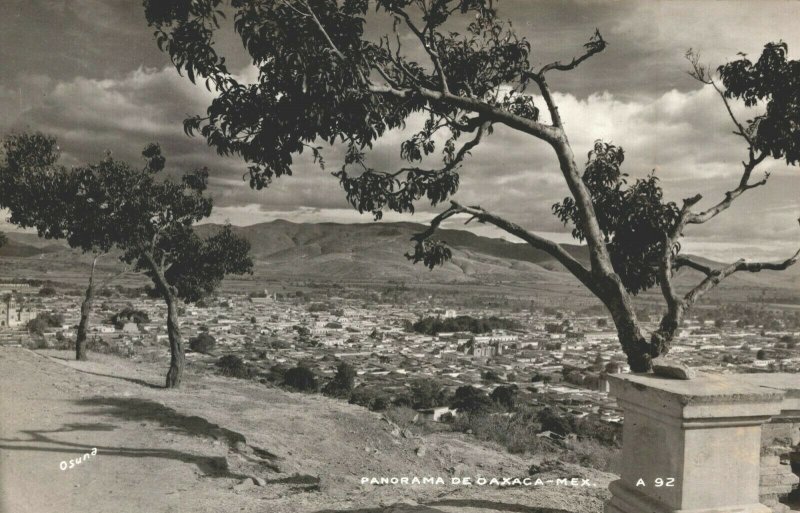 Mexico Panorama de Oaxaca Vintage RPPC 03.96