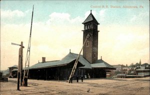 ALLENTOWN PA Central Railroad Train Station VALENTINE PUB c1910 Postcard