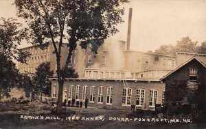 Dover Foxcroft Maine Brown's Mill  1909 Annex Real Photo Postcard AA84248