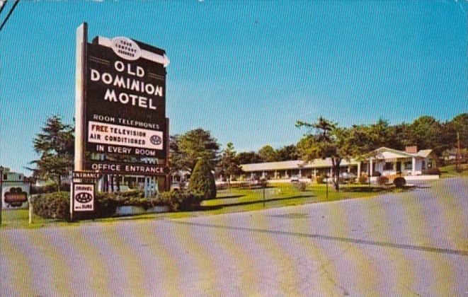 Virginia Roanoke Old Dominion Motel 1971