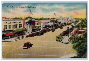 1947 Beach Street Classic Cars Parking Building Daytona Beach Florida Postcard