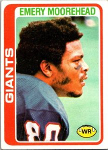 1978 Topps Football Card Emery Moorehead New York Giants sk7272