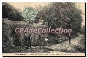 Old Postcard Montfermeil The Abyss Fontaine Jean Valjean