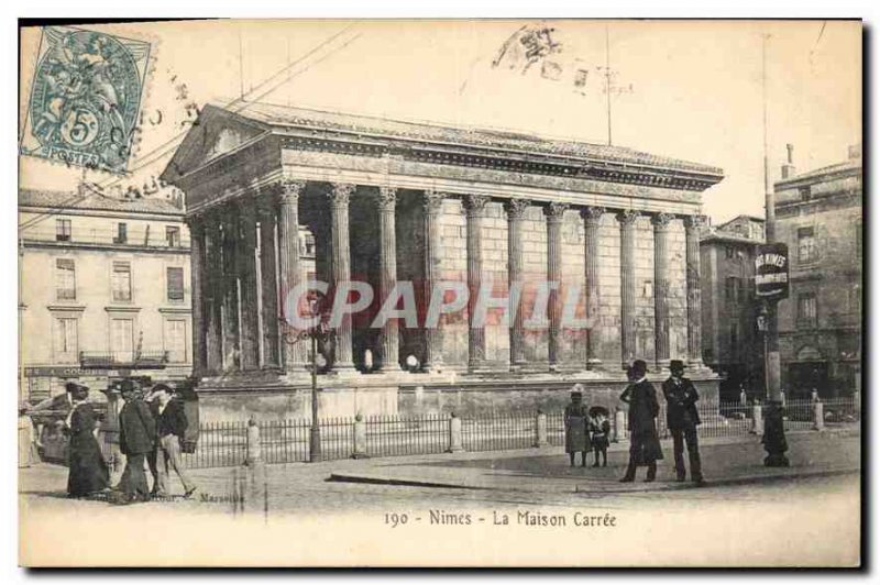 Postcard Old Nimes La Maison Carree