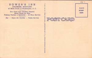 Bowen's Inn Solomons Maryland Postcard