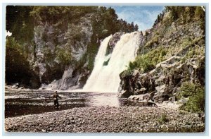 1955 High Falls Waterfalls Baptism River Minnesota MN Posted Vintage Postcard