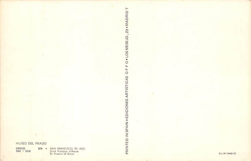 San Francisco De Asis San Francisco De Asis, Museo Del Prado
