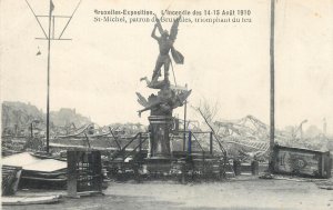 Belgium St. Michael patron of Brussels fire disaster 1910