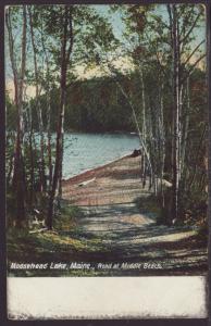 Road at Middle Beach,Moosehead Lake,ME Postcard