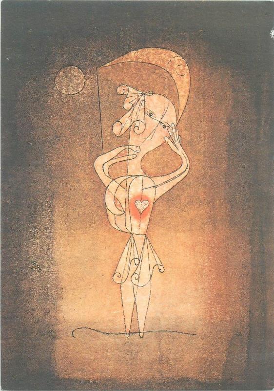 Art postcard Paul Klee - Die Kunstlerin