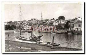 Old Postcard Pornic A corner of the Port and the City Boat