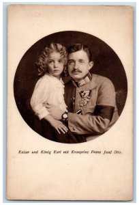 Austria Postcard Emperor and King Karl Crown Prince Franz Josef Otto c1910