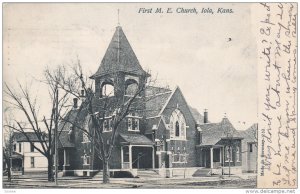 IOLA, Kansas, PU-1907; First M. E. Church