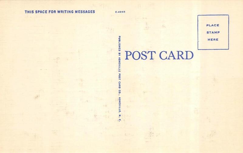 THE GREAT SMOKIES  Poem by HARRY RUSSELL WILKINS   c1940's Linen Postcard
