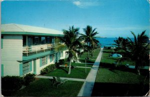 Sea Aire Motel, South Ocean Blvd Delray Beach FL c1950s Vintage Postcard Q64