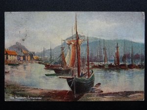 Devon ILFRACOMBE The Harbour - Artist impresion c1906 Postcard by Hildesheimer