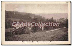 Old Postcard Berneval Sur Mer Path Leading To The Sea