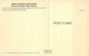 NEW ORLEANS, Louisiana LA    JAZZ BAND On BOURBON STREET  Roadside  Postcard