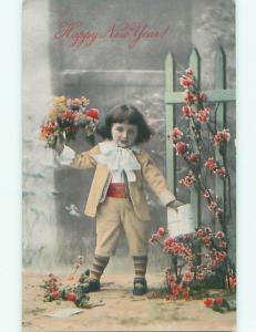 Divided-Back NEW YEAR SCENE Great Postcard W7575