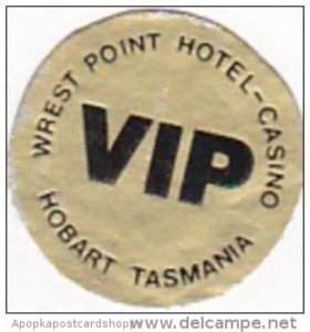 AUSTRALIA TASMANIA HOBART WEST POINT HOTEL VINTAGE LUGGAGE LABEL