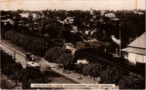 PC CPA MOZAMBIQUE, LOURENCO MARQUES, BIRDS EYE VIEW, VINTAGE POSTCARD (b20812)