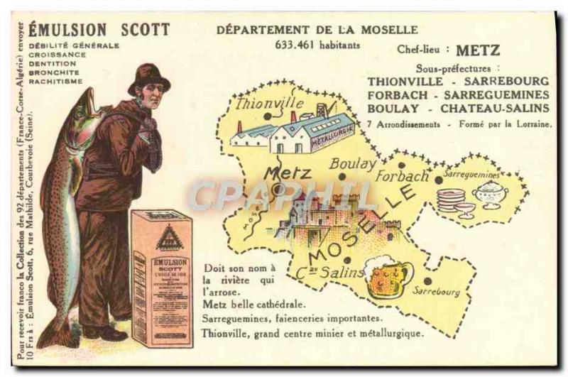 Postcard Old Scott Emulsion Department Moselle Metz Thionville Forbach Sarreb...