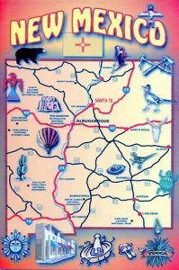 NEW MEXICO: LAND OF ENCHANTMENT STATE MAP CARD