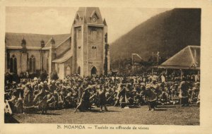 PC CPA SAMOA, PACIFIC, MOAMOA, TAALOLO OU OFFRANDE, Vintage Postcard (b19458)