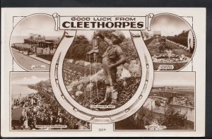 Lincolnshire Postcard - Good Luck From Cleethorpes - Horseshoe  RS4533