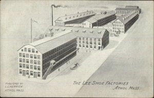 Athol MA Lee Shoe Factory c1905 UDB Postcard